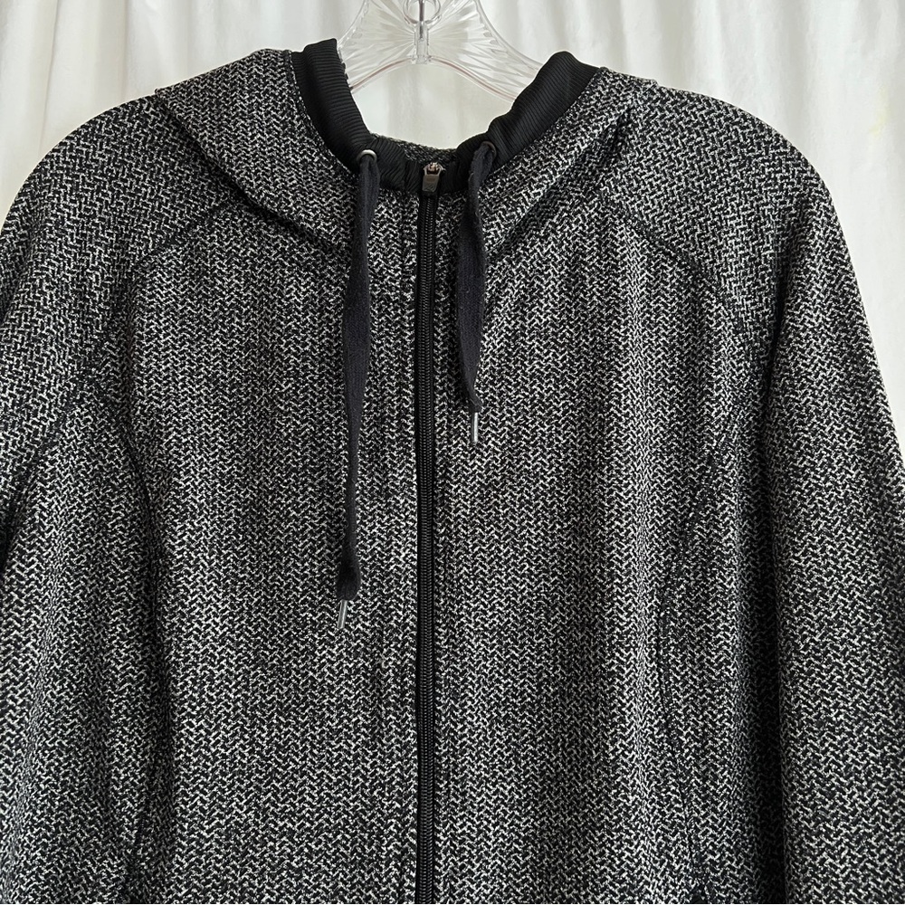 Hoodie w Stretch Full Zipper Active Wear Size 2XL Eddie Bauer Blk & Grey